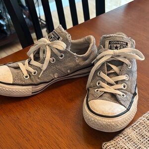 Converse Gray and White Athletic Shoes